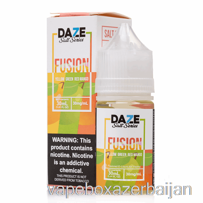 Vape Smoke Yellow Green Red Mango - 7 Daze Fusion Salt - 30mL 30mg